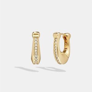 Coach Pavé Signature Hinged Earrings